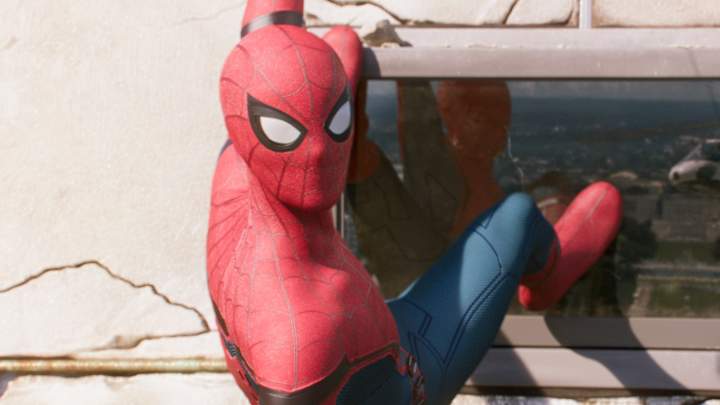 Spider-Man climbs the Washington Monument in Columbia Pictures' SPIDER-MAN: ™: HOMECOMING.