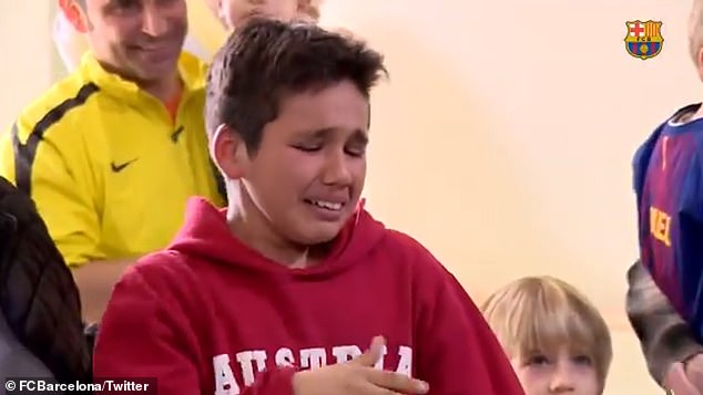 It was all too much for one overwhelmed boy who was reduced to tears at the hospital