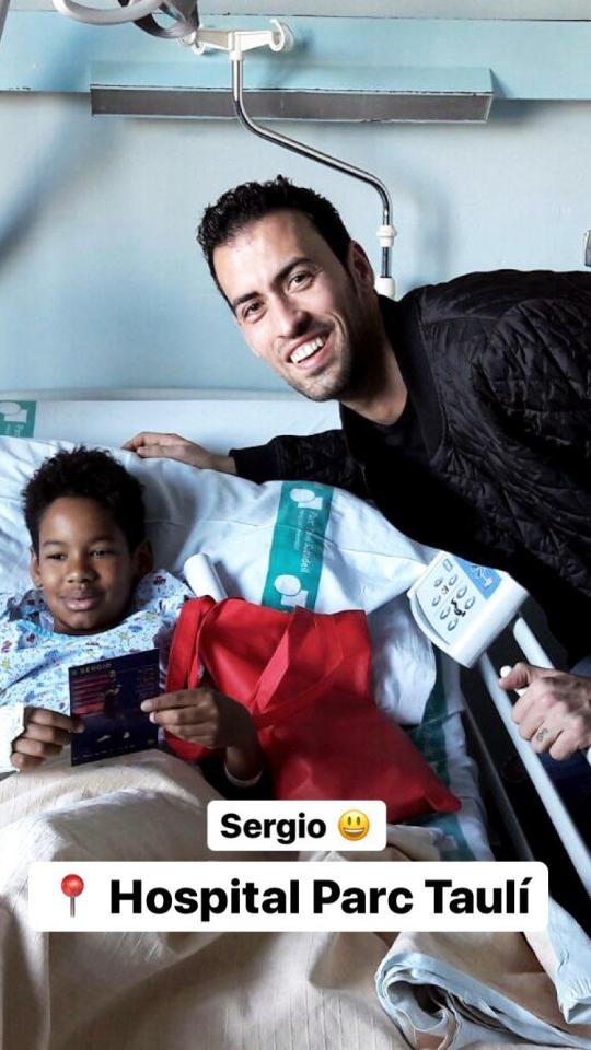  Sergio Busquets also passed through to pay a visit