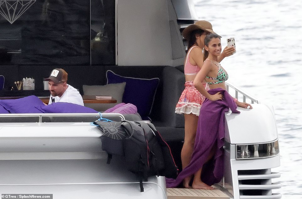 Taking snaps: The couples were making memories together and captured all the action on their phones