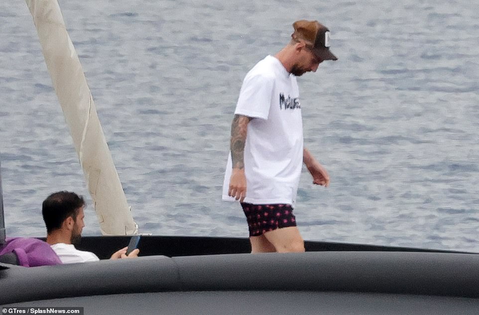 Day at sea: The conditions sadly looked slightly overcast for their yacht trip